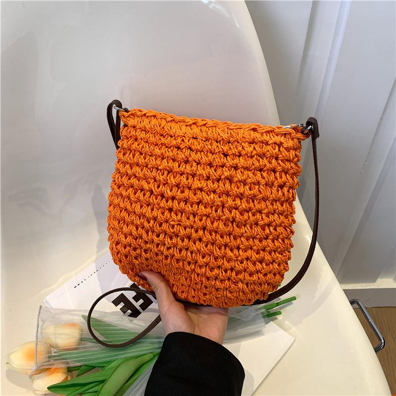 New Spring and Summer Casual Shoulder Bag Straw Woven Bag Woven Bag Handbag Beach Bag