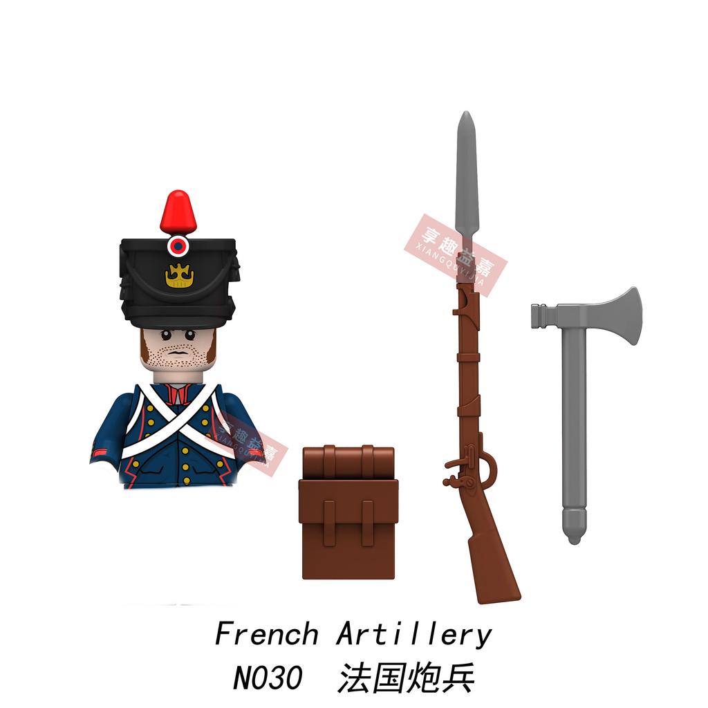 Military affairs Napoleon French Cuirassier Dragoon Building Blocks Model Bricks mini Action toy Figures Toy gift for children