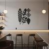 Wrought Iron Metal Wall Art Leaves Boho Botanical Sculpture Modern Minimalist Nature Inspired Decor for Living Room Bedroom Home Accent