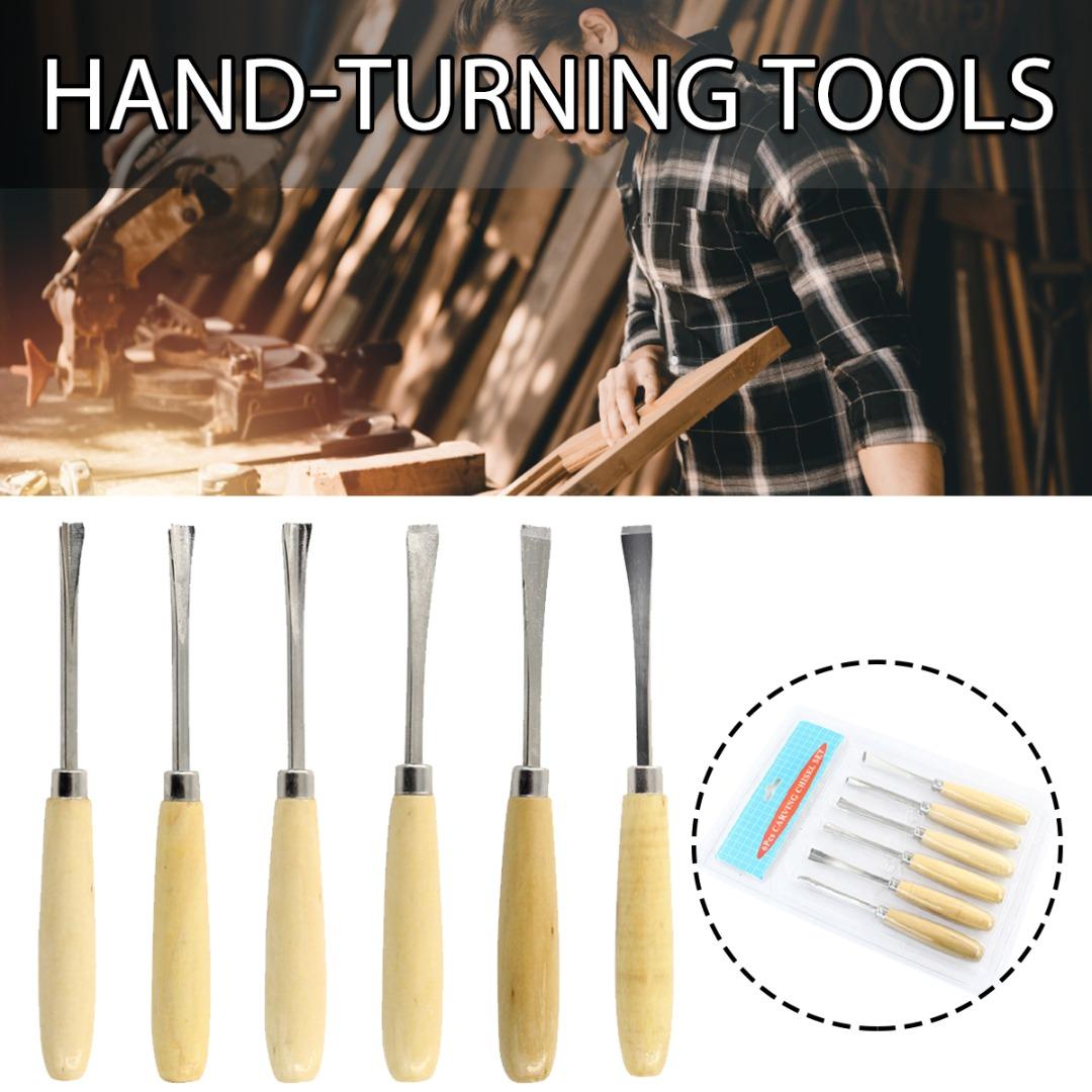 

Kali 6шт Профессиональные ручные долота для резьбы по дереву Набор DIY Деревообрабатывающие инструменты для лепки