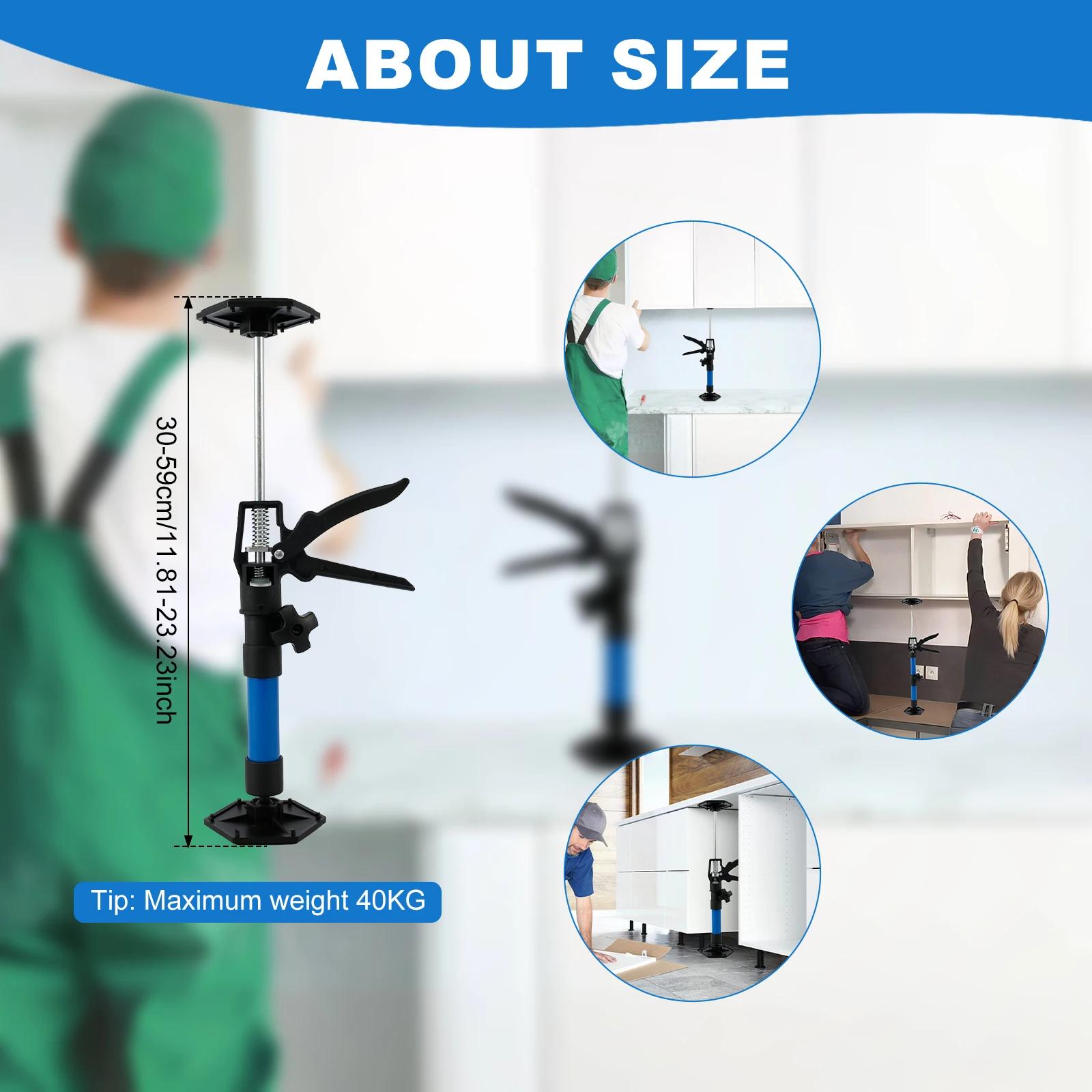 

Телескопічна опорна штанга з нержавіючої сталі, регульована опорна штанга для шафи, багатофункціональна система підтримки «третя рука», ручний домкрат