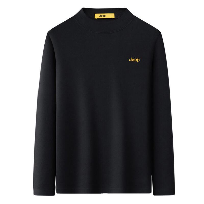 JEEP Men's Round Neck Thermal Fleece Base Layer T-Shirt