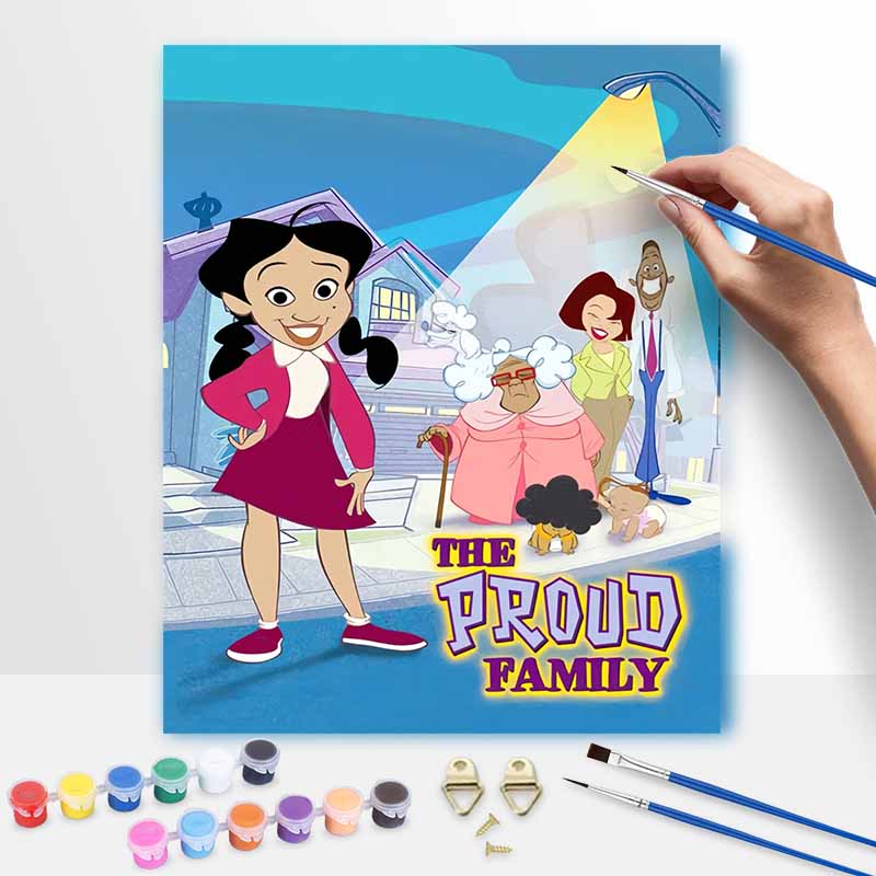 Disney oil painting handmade diy The Proud Family gifts home decorations 20x30cm