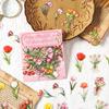 ZABC Cross the Flowers Dream Series Sticker Pack: 8 Styles of Plant & Flower Stickers for Journals and DIY Decor.