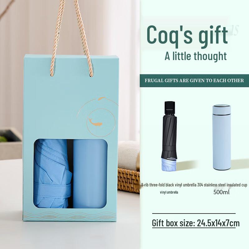 Thermal Mug and Folding Umbrella Gift Set