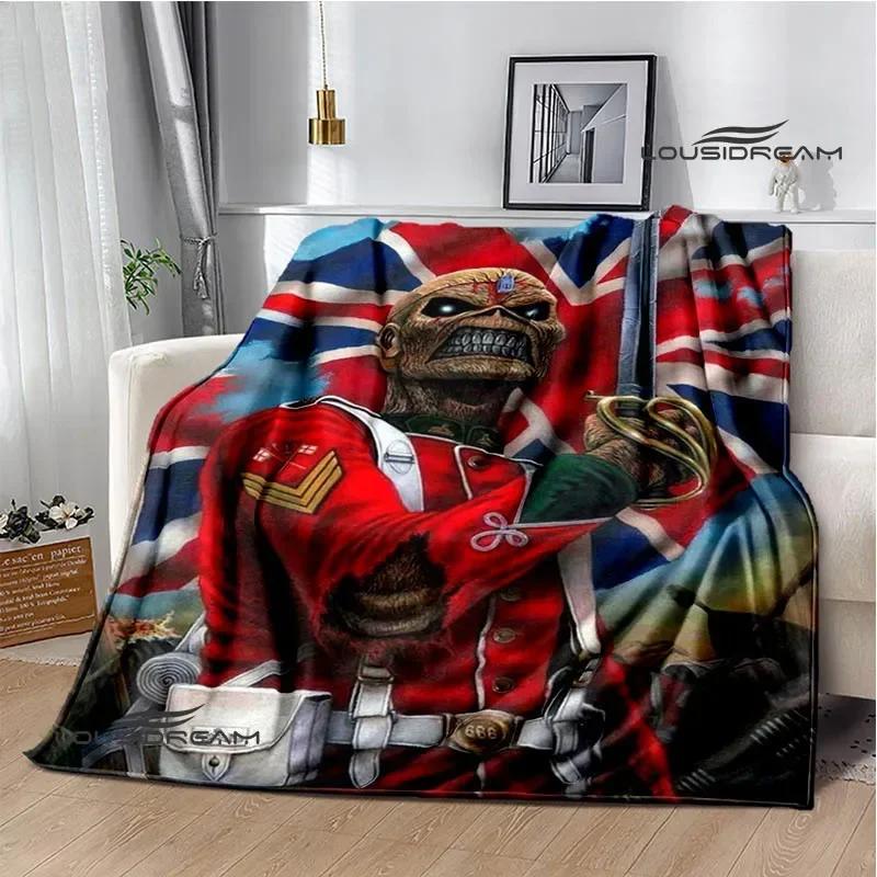 Rock Band I-Iron M-Maiden Printed Blanket Kids Warm Blankets Flannel Soft and Comfortable Blanket Bed Linings Birthday Gift