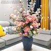 Artificial Peony Bouquet in Light Luxury Vase for Home or Dining Room Decor Nordic Arrangement