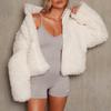 Autumn and Winter Women's Fleece Cardigan Short Jacket Lamb Wool Coat Woman