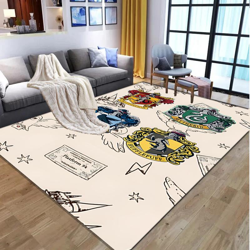 Harry Potter Pattern Rug, Indoor/Outdoor Mat, for Picnic, Gameroom, Bedroom, Office, Living Room, Home Decor Carpet, Birthday Gift