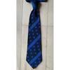Used Comme des Garons Homme Plus tie, black, blue, dot, stripe, silk, made in Japan, 80s, 90s [wrinkles, signs of wear]