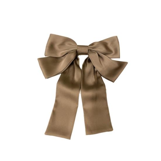 

Girl Hairpin Strong Clamping Force No Slip Ponytail Half-Tied Hair Back Head Hair Clip Stain Bowknot Decor Spring Hair Pin света кофе