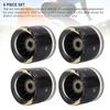 4 PCS Longboard Wheels and Bearings Skateboard Wheels Magnetic Core Friction High Rebound PU 55x45mm Black
