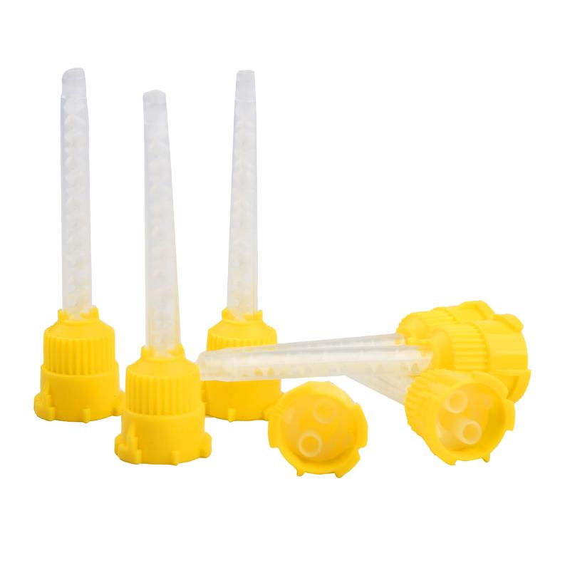 50pcs/pack High Quality Dental Silicone Rubber Conveying Mixing Head Disposable Impression Nozzles Mixing Tube Dental Tool