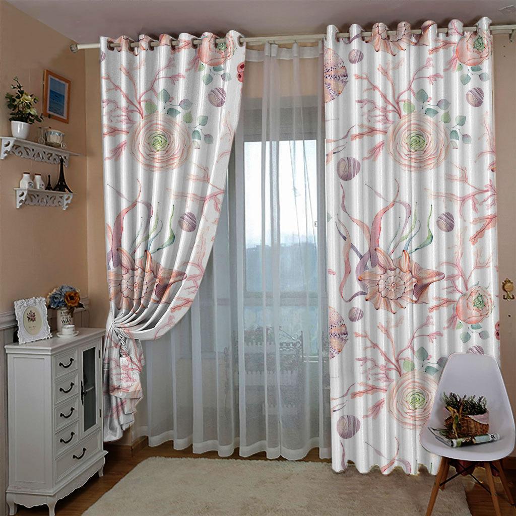 Floral Floral Printing And Painting Series High Density Blackout Curtain 3D Digital Printing
