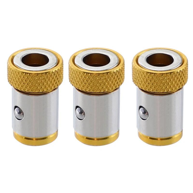 1/2/3pcs Magnetic Ring Cross Phillips Screwdriver Bit Holder 6.35mm 1/4 Universal Alloy Anti-corrosion Strong Magnetizer
