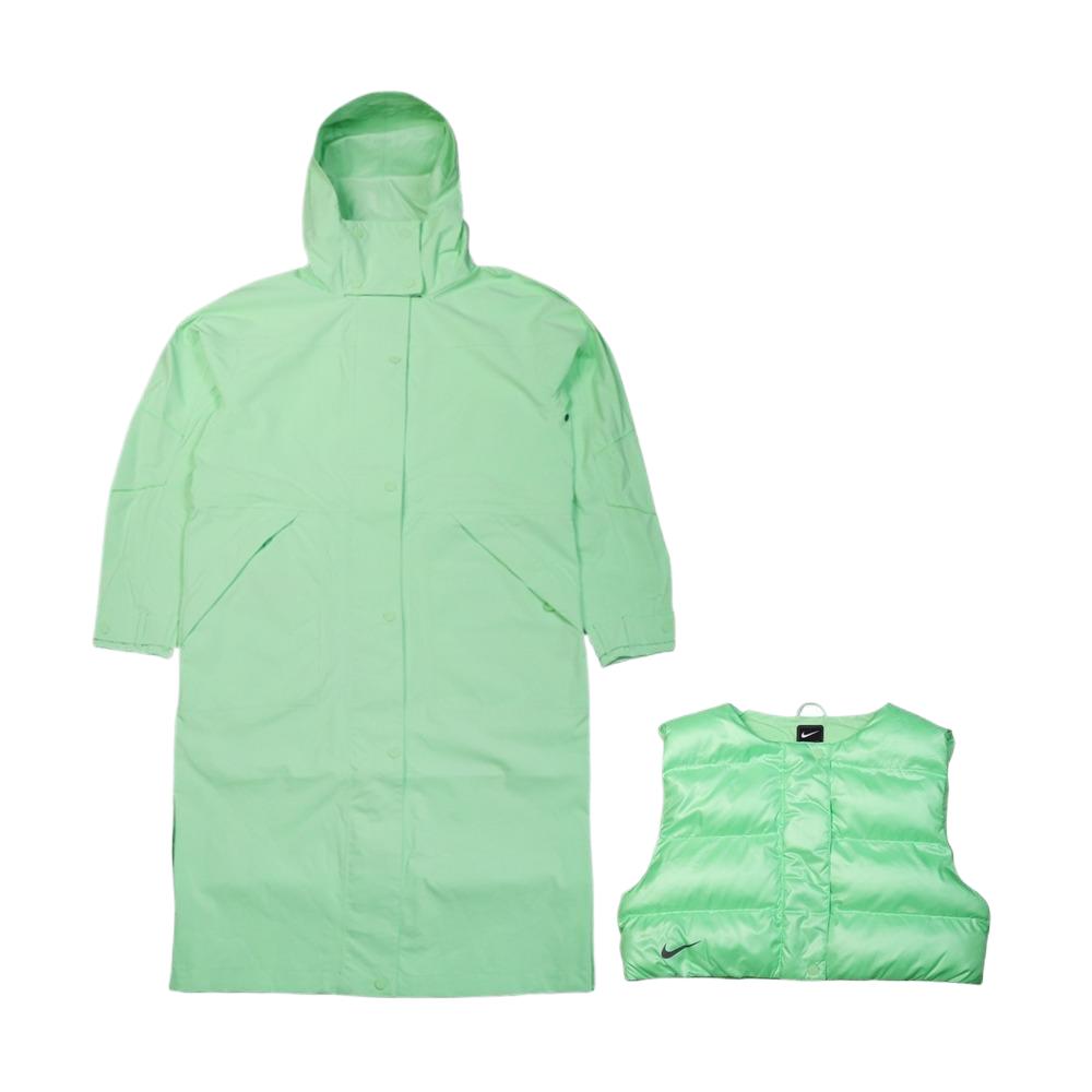 

Nike Removable Solid Color Hooded Long Sleeve Windbreaker Women outerwear Fluorescent-Green CJ4019-386 XL