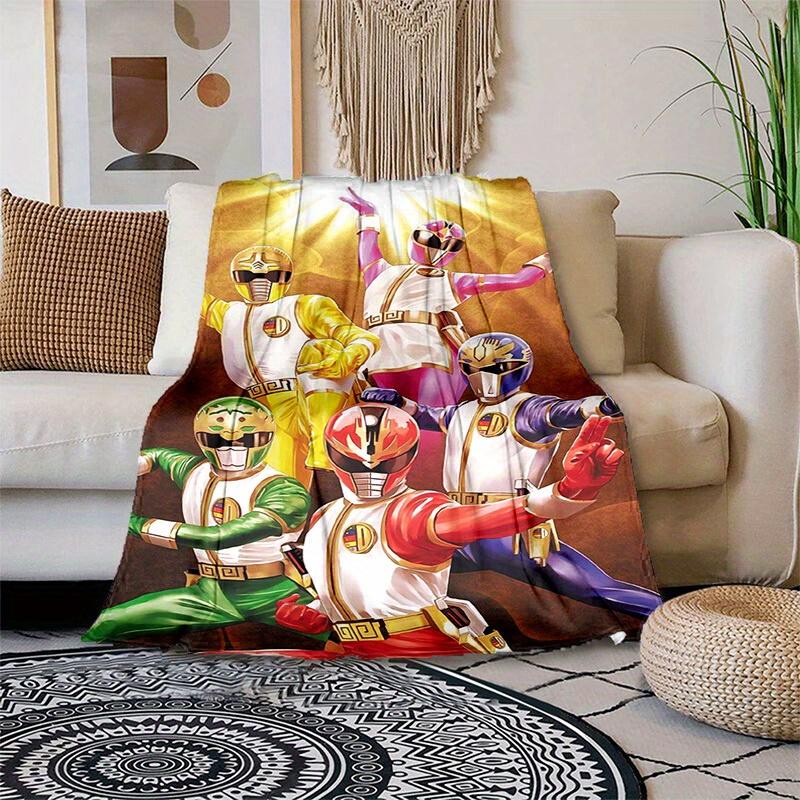 1pcPower Rangers Blanket - Soft and Comfortable - Ideal for All Seasons - Perfect Gift for Fans of Power