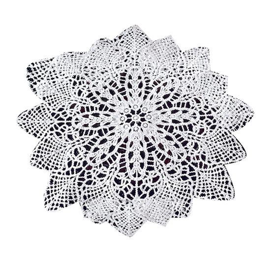 Round Lace Coaster White Lace Floral Coaster Retro Drink Coaster Heat Insulation