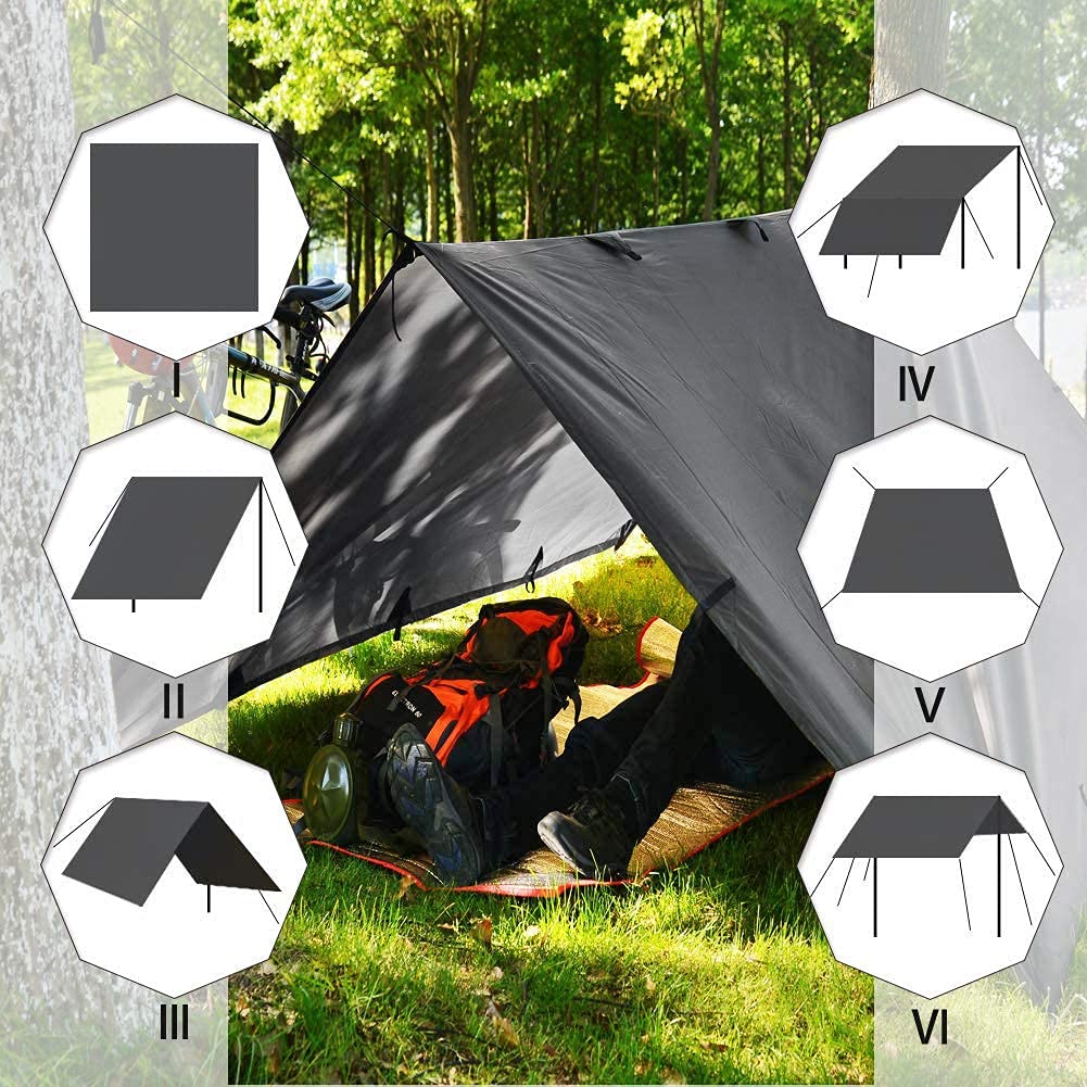 KALINCO Vanntett Camping Sol UV med Oppbevaring Perfekt for og 4x4m Presenning, Markise, Skygge, Multifunksjonell, Lettvekt, Ly, Beskyttelse, Bærbar,