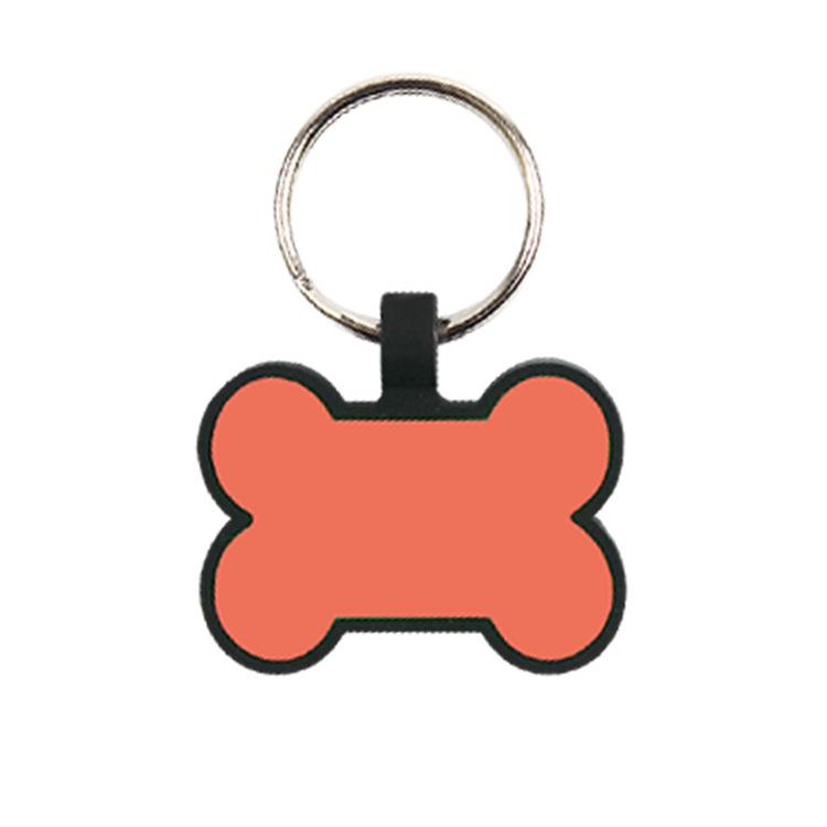 Silicone Bone-Shaped Dog Tag & Military-Style Pendant for Pet Engraving