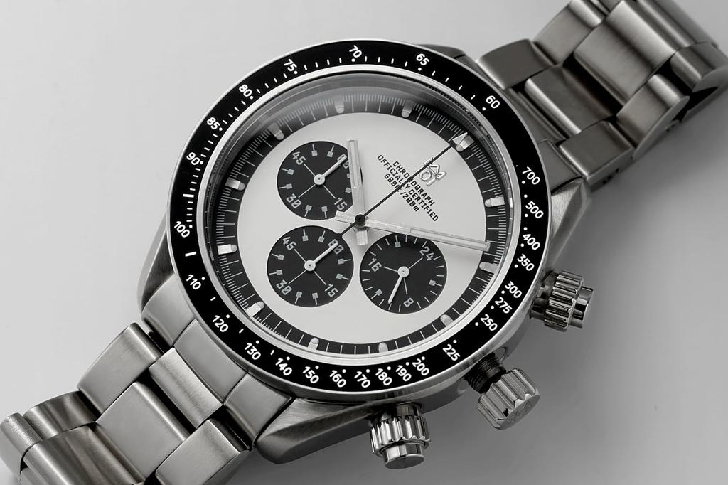 [HYAKUICHI 101] No.13 Hyakuichi Classic Chronograph No Date Center Chrono White Panda