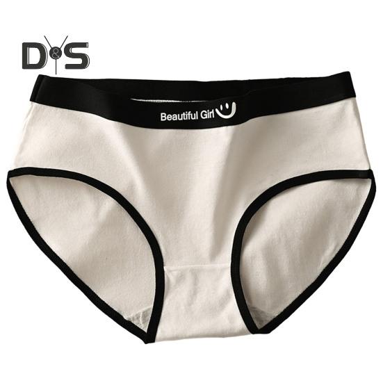 

Женские трусики, бесшовные, со средней талией, контрастного цвета, с буквенным узором, эластичные, мягкие, дышащие, в японском стиле, антисептические, впитывающие влагу, женские трусы L белый