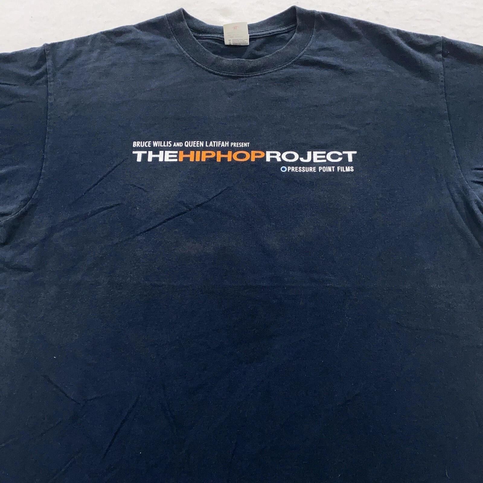 

vintage THE HIP HOP PROJECT BRUCE WILLIS QUEEN LATIFAH T-Shirt XL movie rap 2XL