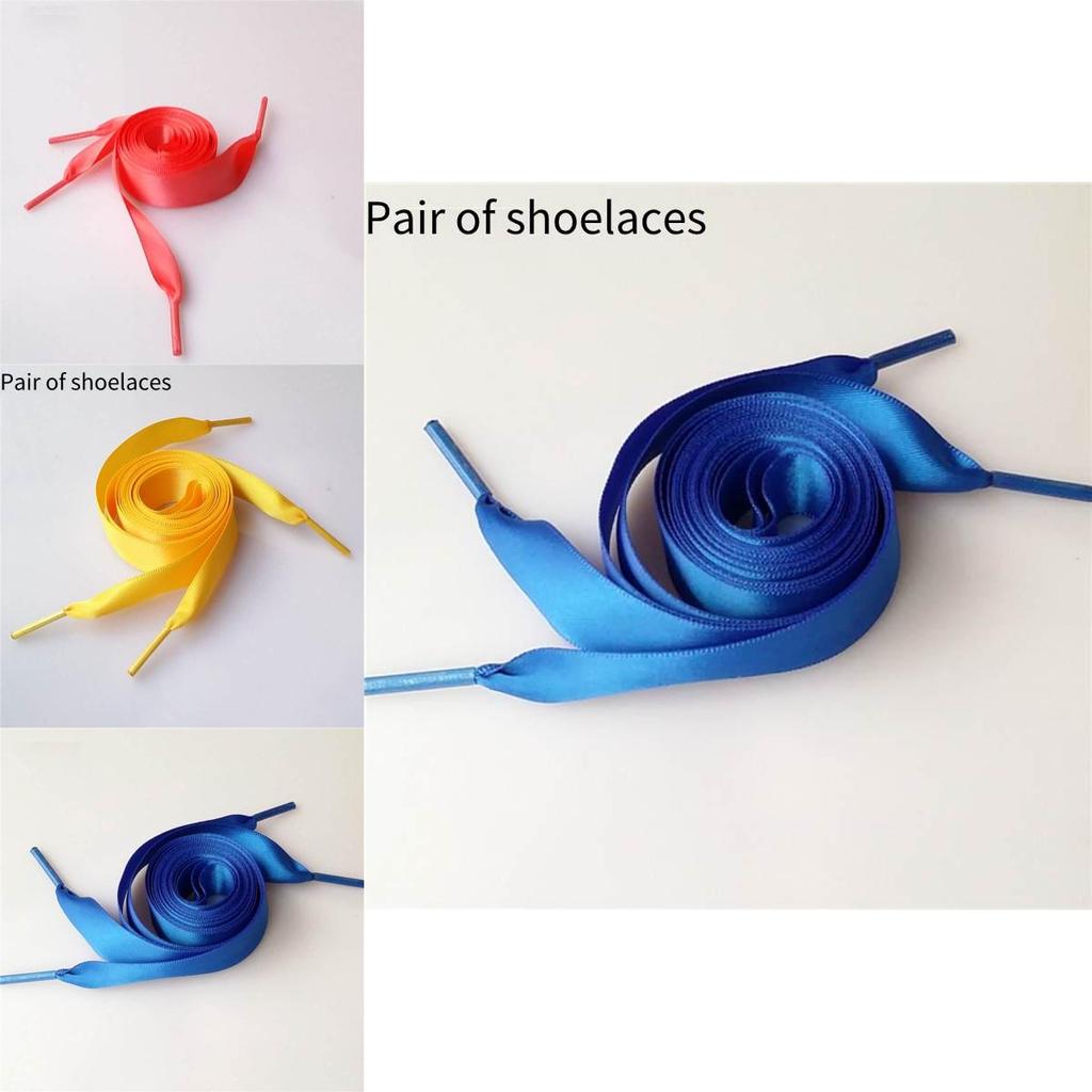 Barevná polyesterová stuha Tkanička do tenisek Saténová Barva Bonbónu Plochá tkanička