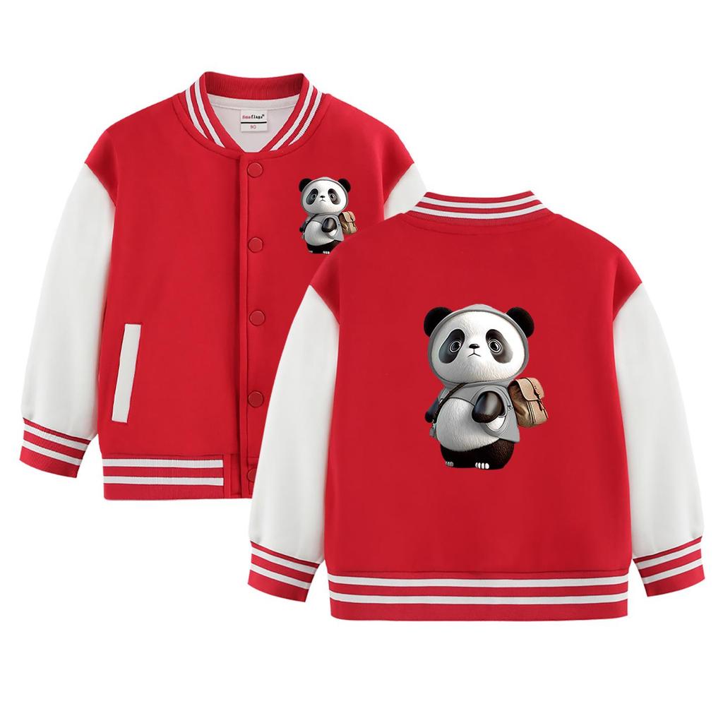 Giacca da Baseball Foderata in Pile per Bambini - Collezione Autunno/Inverno 2026, Capo d'Abbigliamento Versatile Taglia Media/Grande