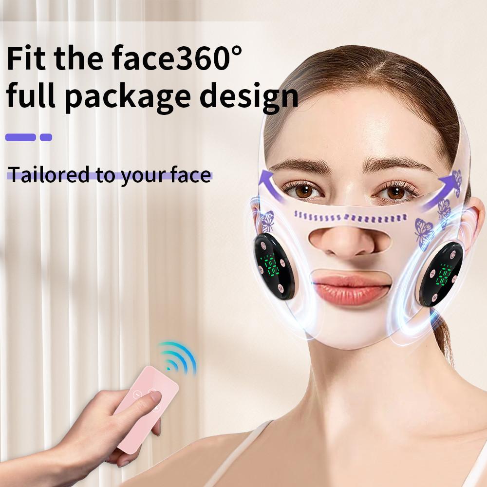 EMS V-Shape Face Lifting Massager Face Slimming Lift Skin Tightening Anti Wrinkle Reduce Double Chin Cheek Lift Up Belt Faces Beauty Devices