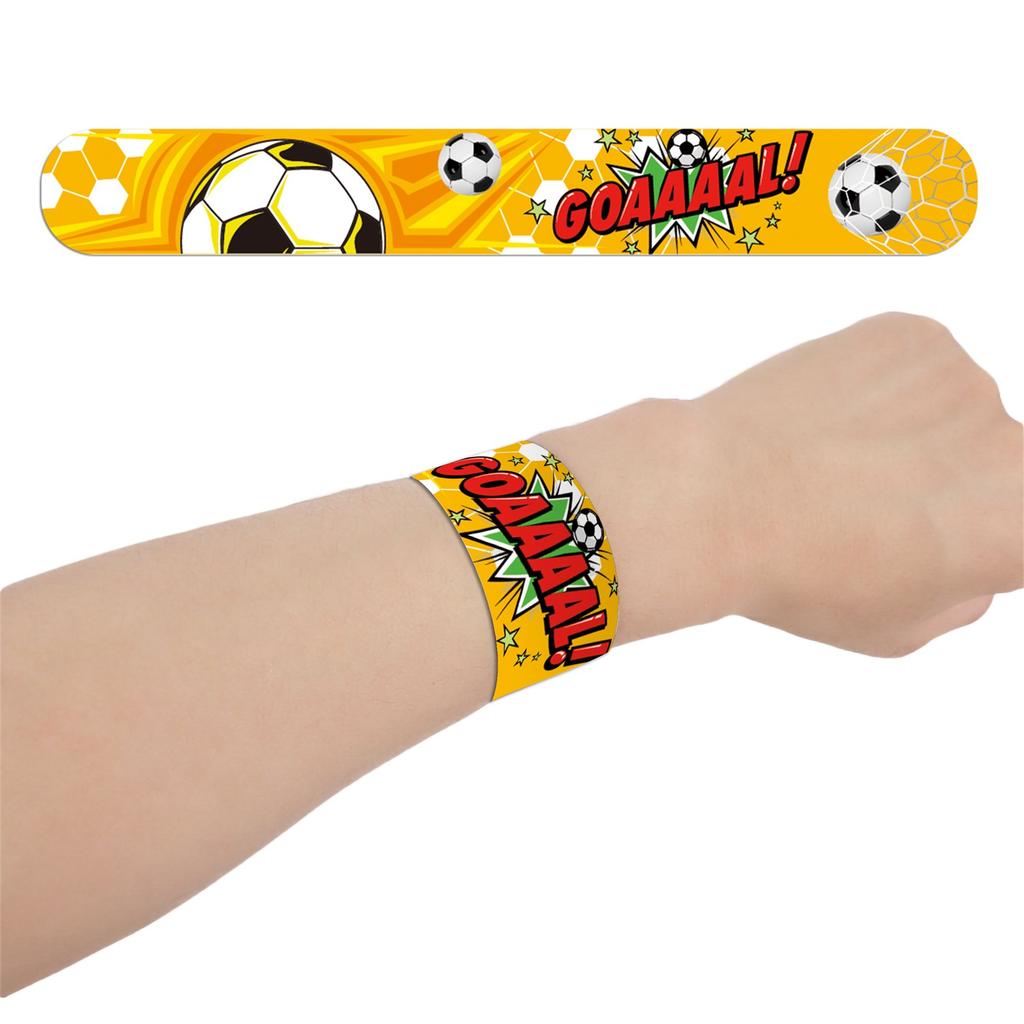 A Set Of 12 Children's Wristbands, Cartoon, Cartoon, Green Football, Clapping Circle, Championship , Clapping Circle Party Gift