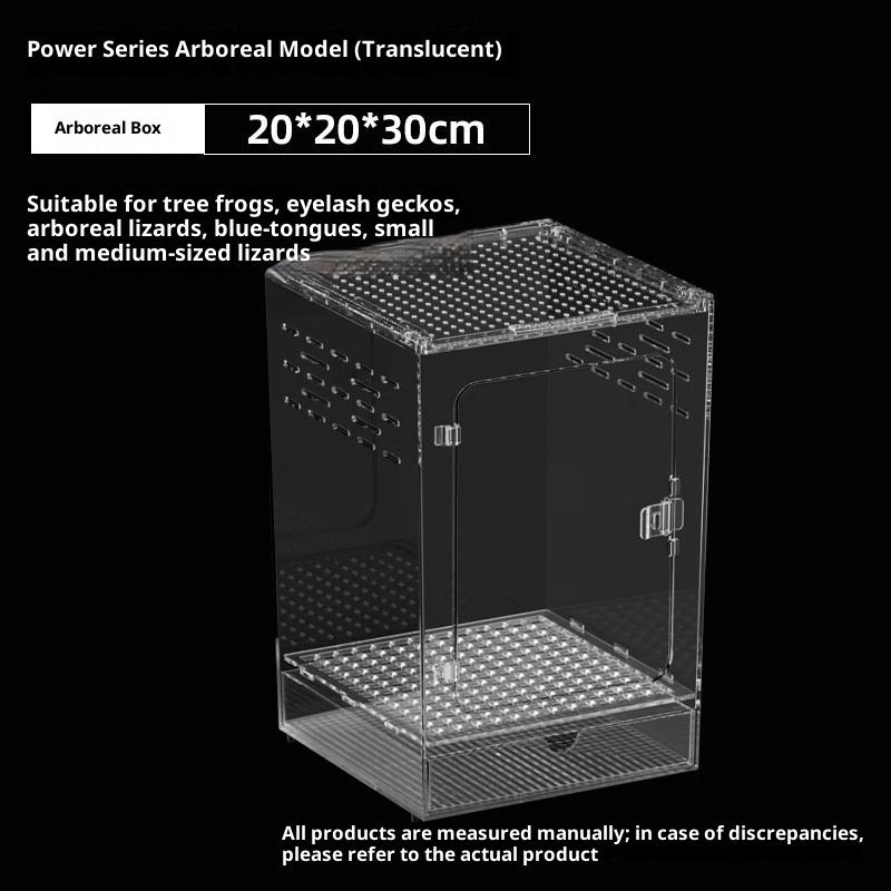 Pudełko do hodowli gadów Klatka dla jaszczurki Terrarium dla płazów Przezroczysta akrylowa klatka do karmienia Ekologiczne siedlisko dla owadów i pająków