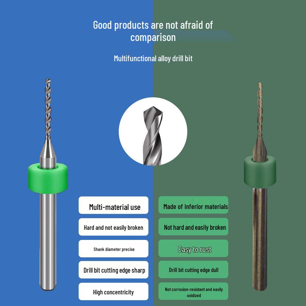 Tungsten Steel Micro Drill Bit Set: 0.8/1/1.5mm Ultra-Fine High Precision Hard Twist Alloy