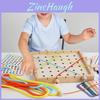 Wooden Kids Exercise Toy With Elastic Rope For Focus And Brain Skills