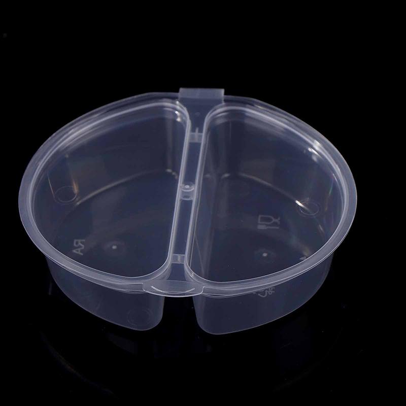

10Pcs Containers With Lids Double Compartment Condiment Containers Travel 2 Compartment Condiment Salad Containers 10pcs