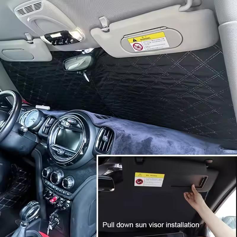 Car Front Window Sunshade Sun Visor For MINI COOPER F56 F55 F60 R55 R56 R60 R61 J01 J05 U25 F65 F66 UV Protection Accessories
