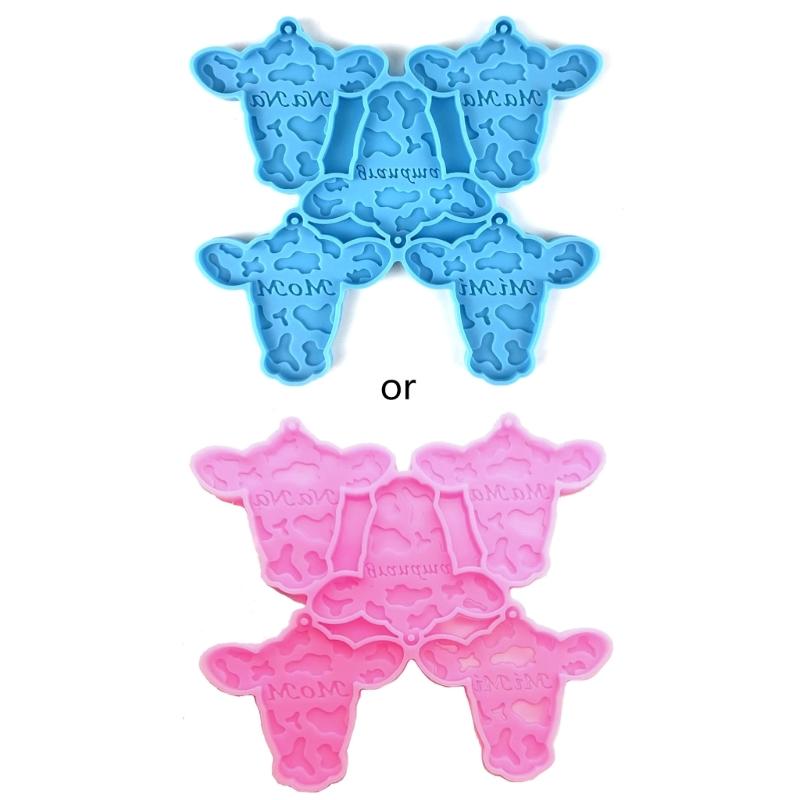 Cute Cow Head Shape Silicone Mold Decorative Pendant Mold Handmade Epoxy Silicone Mold Epoxy Resin Molds Making Crafts