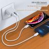 20W Dual Port PD Charger: Fast USB-C & USB-A Compatible with Apple Devices