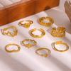 Romantic Mini Heart Proposal Rings For Women Elegant Fashion Gold Color Stainless Steel Ring Minimalist Anillos Wedding Jewelry