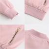 Bomber Jacket Women Thin Casual Zipper Long Sleeves Side Pockets Autumn Spring Outer Wear