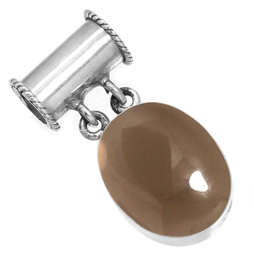 925 Sterling Silver Pendant Women Gemstone Handmade Jewelry Anniversary Gift Malachite Moonstone Rose Quartz Red Stone Smoky Topaz Tiger Eye Solitaire