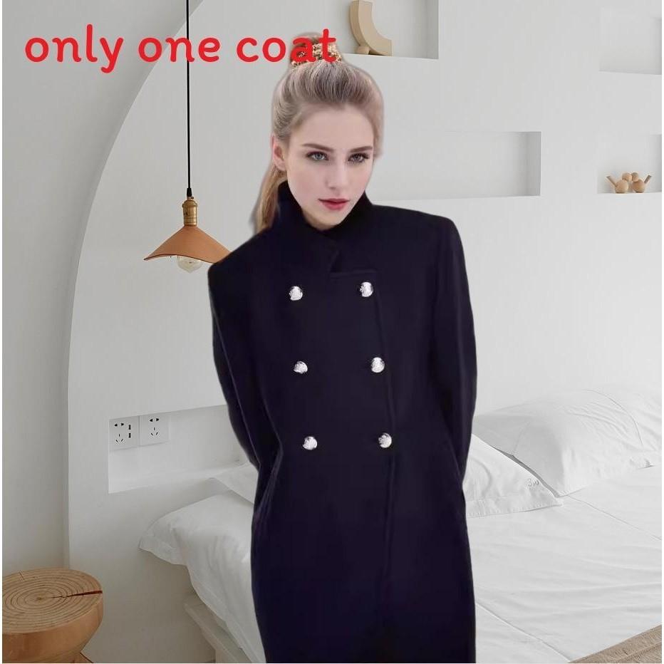 Girl Solid Color Coat With Stand Collar For Winter Casual Fashion Womens Outerwear