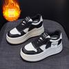 Sneakers women's shoes height increase in spring casual shoes board shoes leather thick-soled muffin shoes