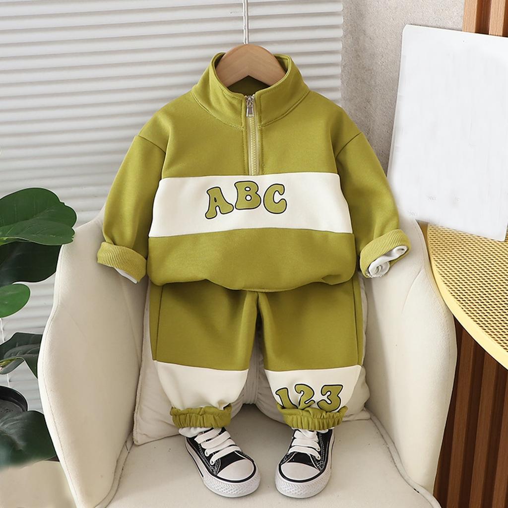 Spring Fall Clothes Set Letter Print R-Neck Sweatshirt Long Pants Toddler Valentines Day Outfit