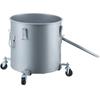 Fryer Grease Bucket, 8 Gal Oil Disposal Caddy with Caster Base, Carbon Steel with Rust-Proof Coating, Oil Transport Container with Lid, Lock Clips,