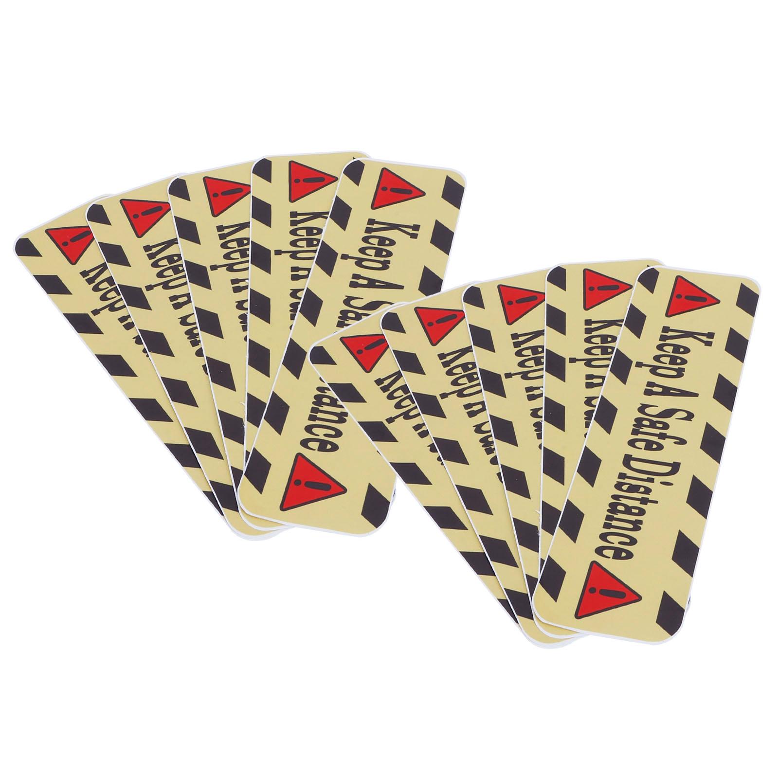2 Set Distancing Floor Warning Decals Safety Floor Sign Marker for Mall School Public Area