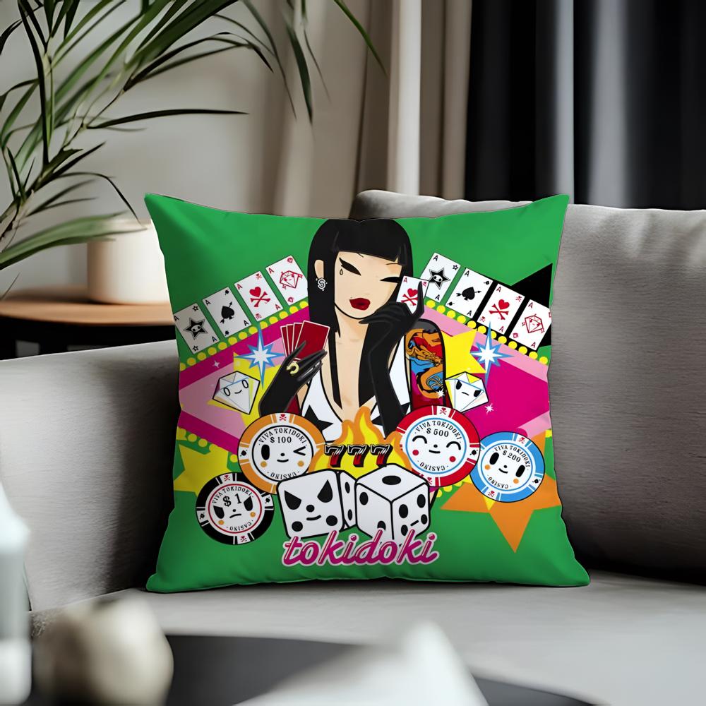 Viral Ttokidokiead Cushion Cover Antidustmite Pillowcase Invisible Zipper Silky Short Plush Sofa Cushion Cover