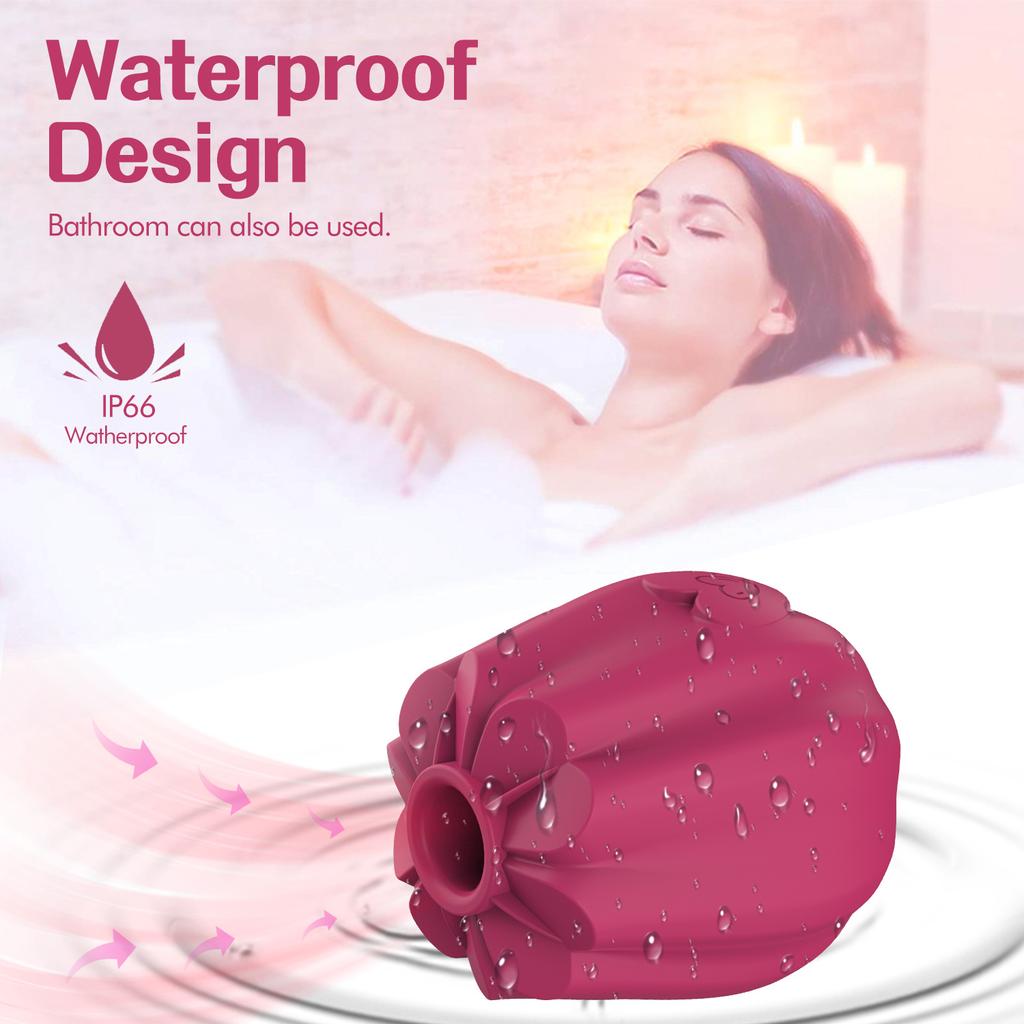 Rose Vibrator Vagina Sucking Vibrator Sucker Oral Licking Clitoris Stimulation Powerful Sex Toys For Women Rose Vibator Toy