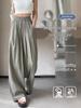 2026 Women's High-Waisted Ice Silk Wide-Leg Pants – Summer Slimming, Loose, Casual, and Cool