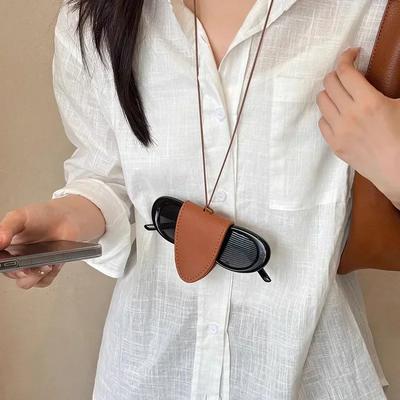 Neck Magnetic Multi Functional Leather Sunglasses Clip Necklace Women Outdoor Travel Portable Storage Hanging Rope Accessories
